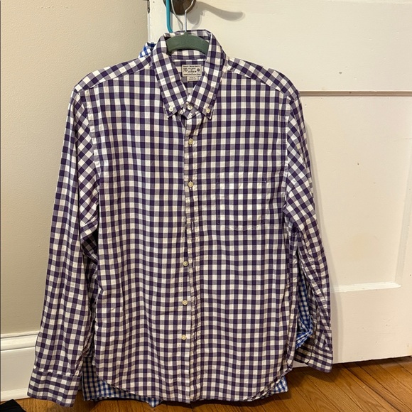 J. Crew Other - J. Crew Purple and White Checkered Shirt